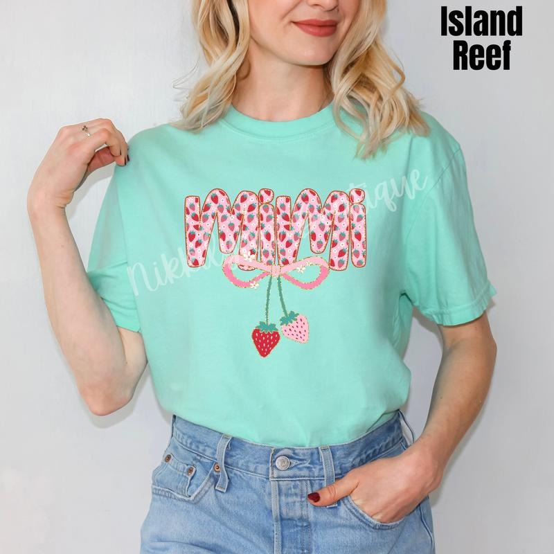 Mimi Strawberry Coquette Comfort Colors T-Shirt 'NLB' Hoodie, Sweatshirt | HypeDripTees.com