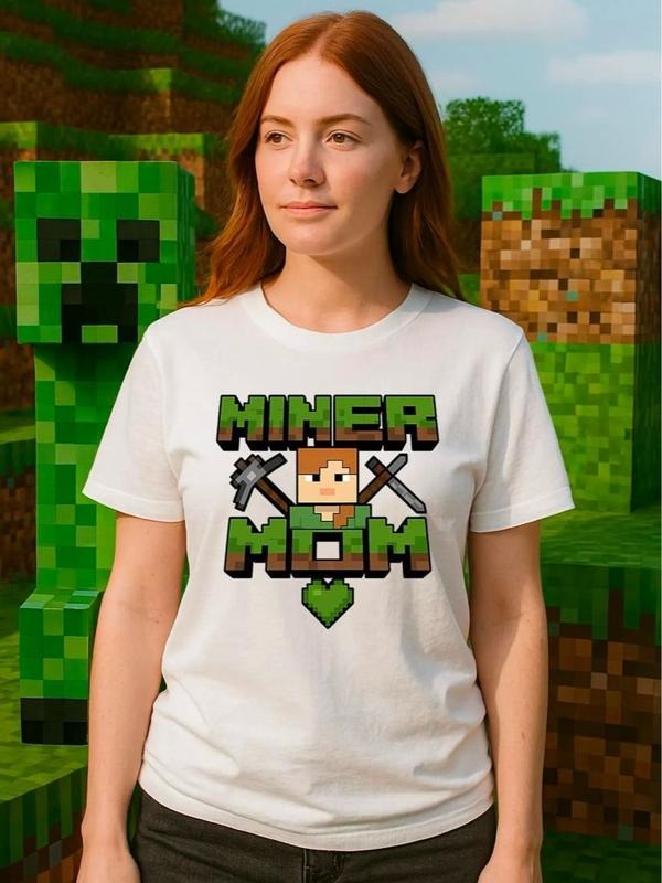 Miner Mom Shirt, Funny Gaming Shirt for Moms, Mother's Day Gift, Funny Mom Shirt, Gift From Son, Momcraft Shirt Hoodie,...