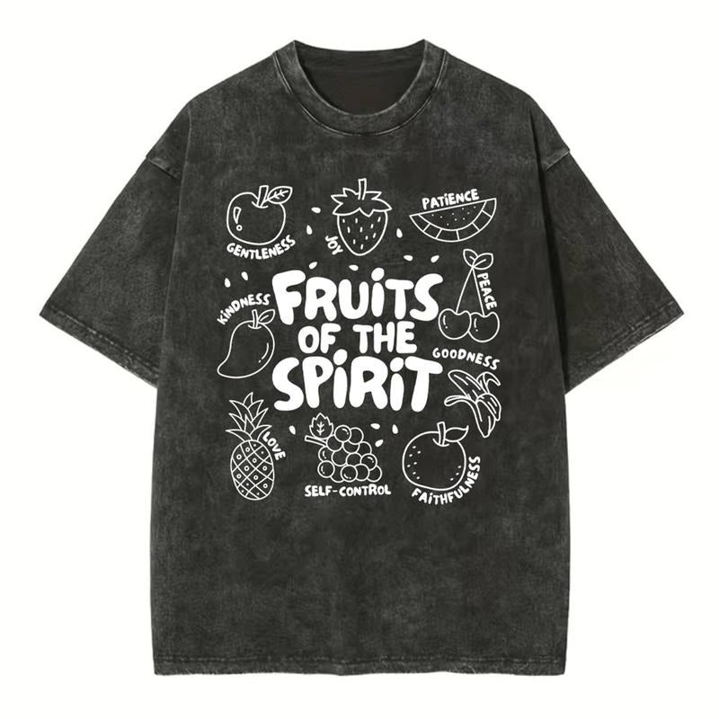 [ Mineral Wash ] 1 Fruit Of The Spirit Christian Washed Shirt Jesus Graphic Washed Style Shirt Hoodie, Sweatshirt