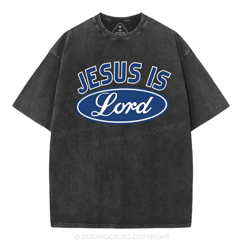 [ Mineral Wash ] Jesus Is Lord Christian Washed Shirt Jesus Graphic Washed Style Shirt Hoodie, Sweatshirt | HypeDripTees.com