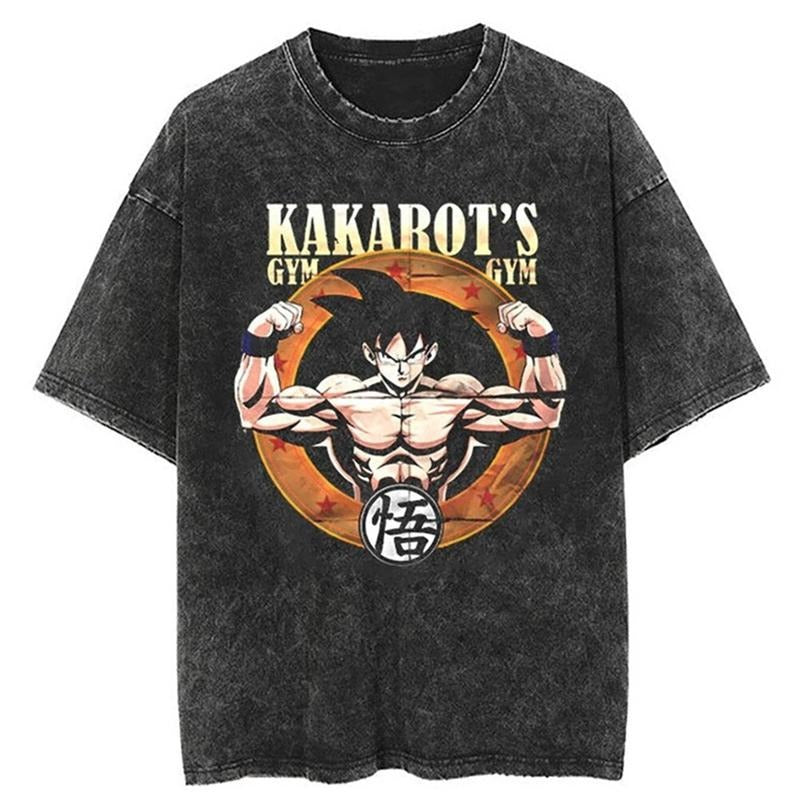 [ Mineral Wash ] Kakarot's Gym Vintage Tee Anime Fan Lovers Streetwear & Washed Gym Style Shirt Hoodie, Sweatshirt