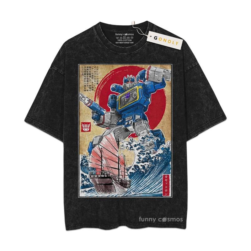 [ Mineral Wash ] Soundwave Woes, Transformers Movie, Graphic Washed Style Shirt Hoodie, Sweatshirt | HypeDripTees.com