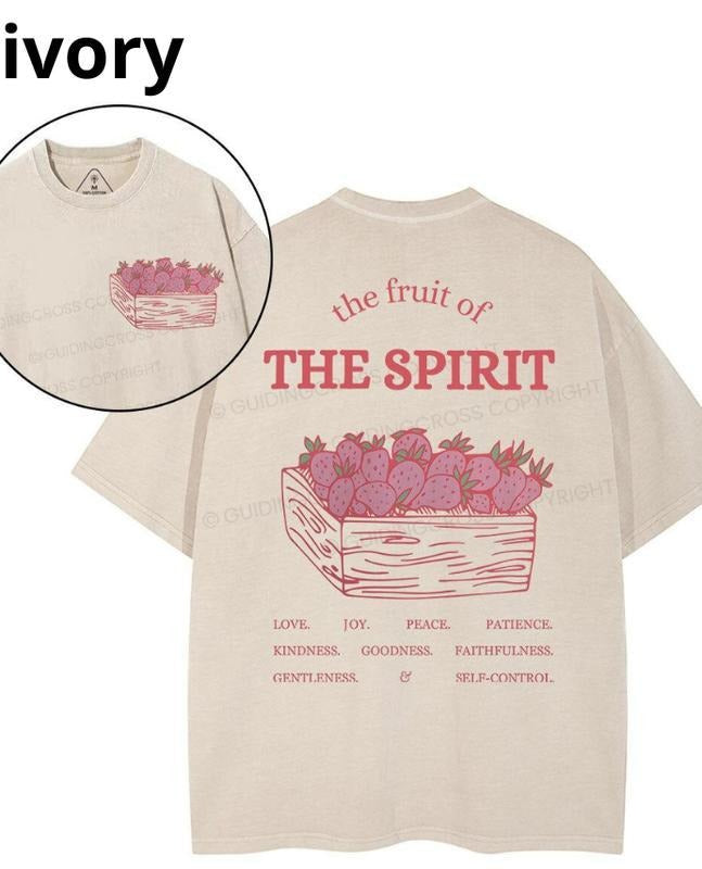 [ Mineral Wash ] The Fruit Of The Spirit Christian Washed TShirt Hoodie, Sweatshirt | HypeDripTees.com