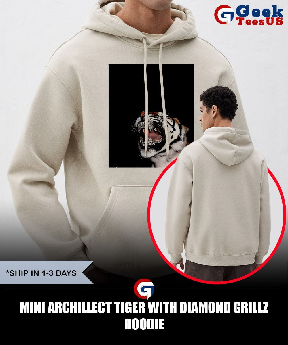 Mini Archillect Tiger with Diamond Grillz shirt