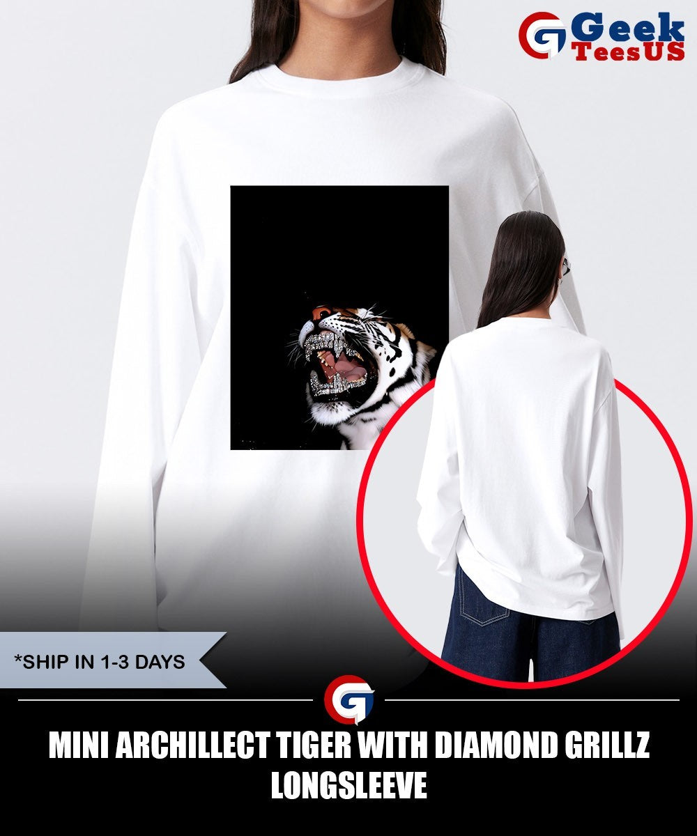 Mini Archillect Tiger with Diamond Grillz shirt