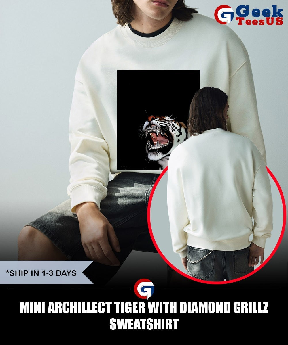Mini Archillect Tiger with Diamond Grillz shirt