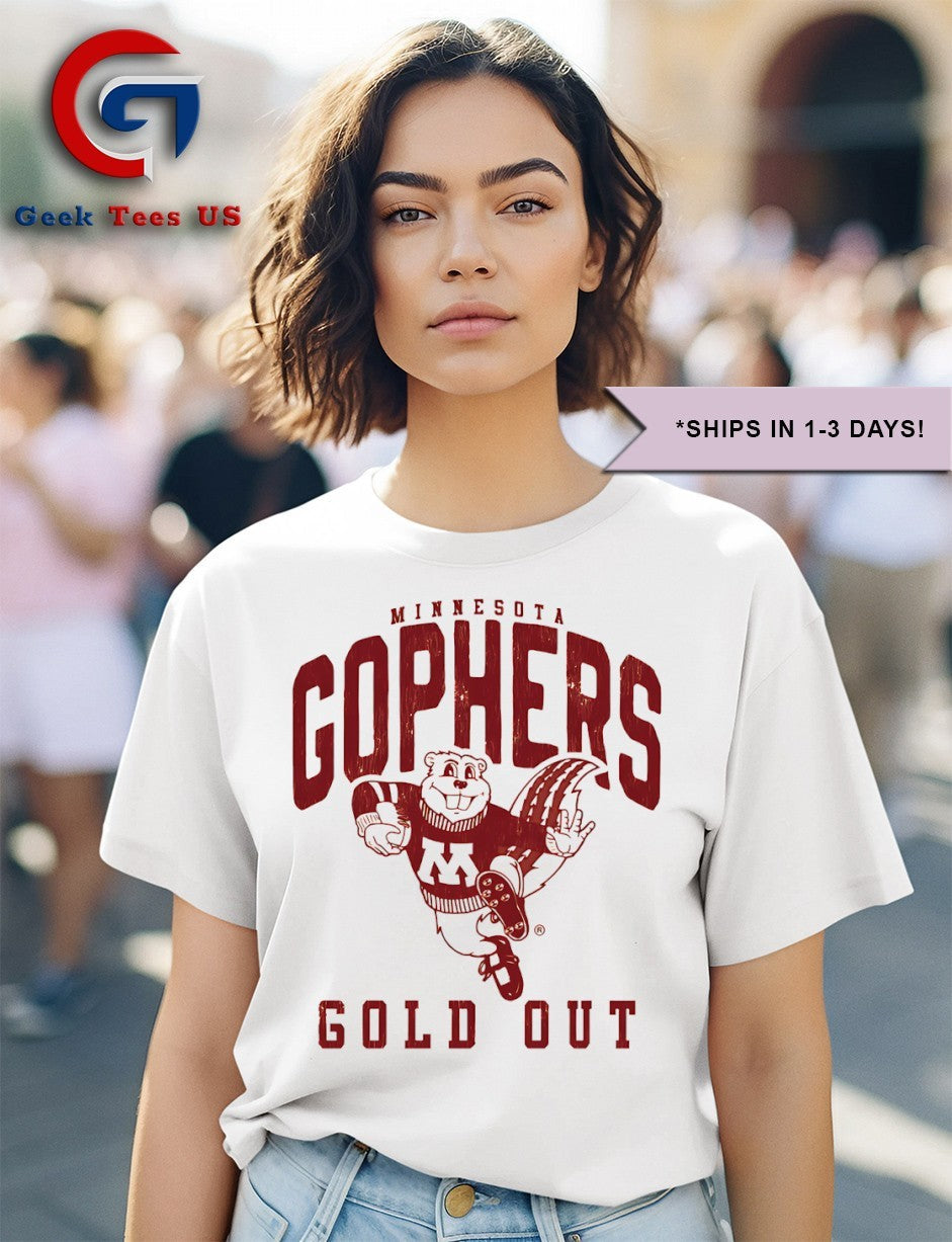Minnesota Gophers gold out retro shirt