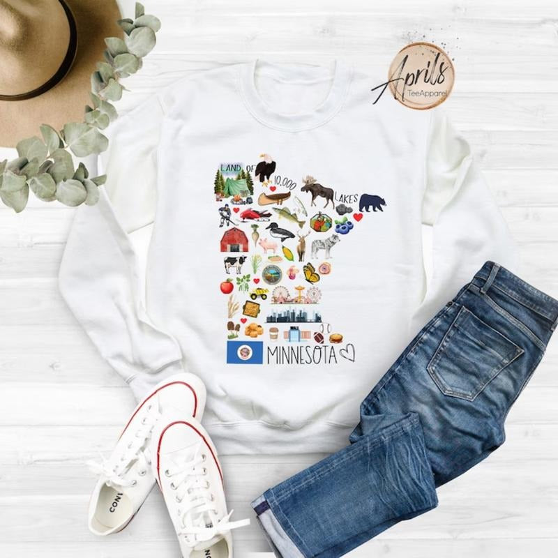 Minnesota Sweatshirt, Minnesota Hoodie, State Shirt Classic Fashion | HypeDripTees.com