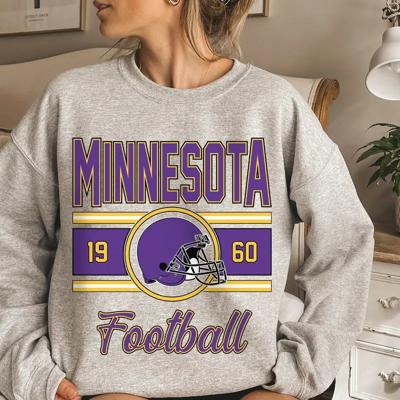Minnesota Vintage Sweatshirt, Classic Minnesota Football Sweater, Minnesota Football Crewneck, Minnesota Football...