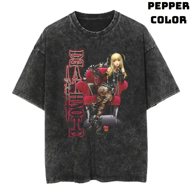 Misa Vintage Graphic Tees, Death Note T-Shirt, Misa Shirts, Anime Clothing, Unisex Manga Anime Shirt Top Menswear...