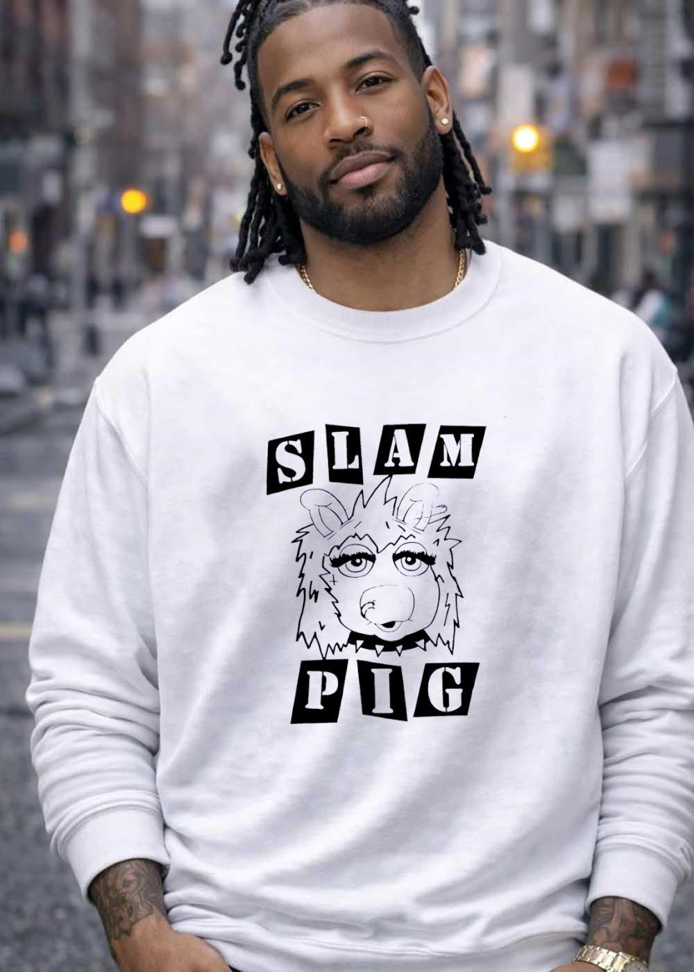 Miss Piggy Punk Aesthetic Slam Pig Graphic T-Shirt