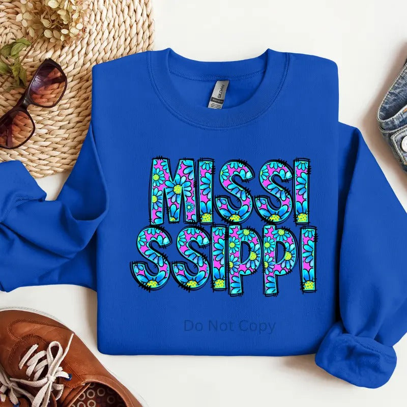 Mississippi DTF Transfer ONLY - This is NOT a T Shirt Hoodie, Sweatshirt | HypeDripTees.com