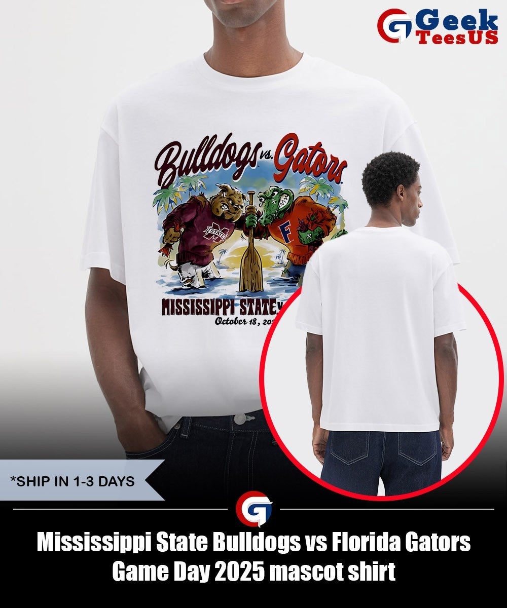 Mississippi State Bulldogs vs Florida Gators Game Day 2025 mascot shirt