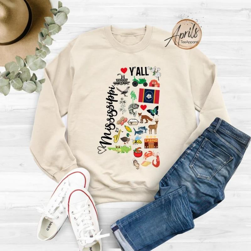 Mississippi Sweatshirt, Mississippi Hoodie, State Shirt Classic Fashion | HypeDripTees.com