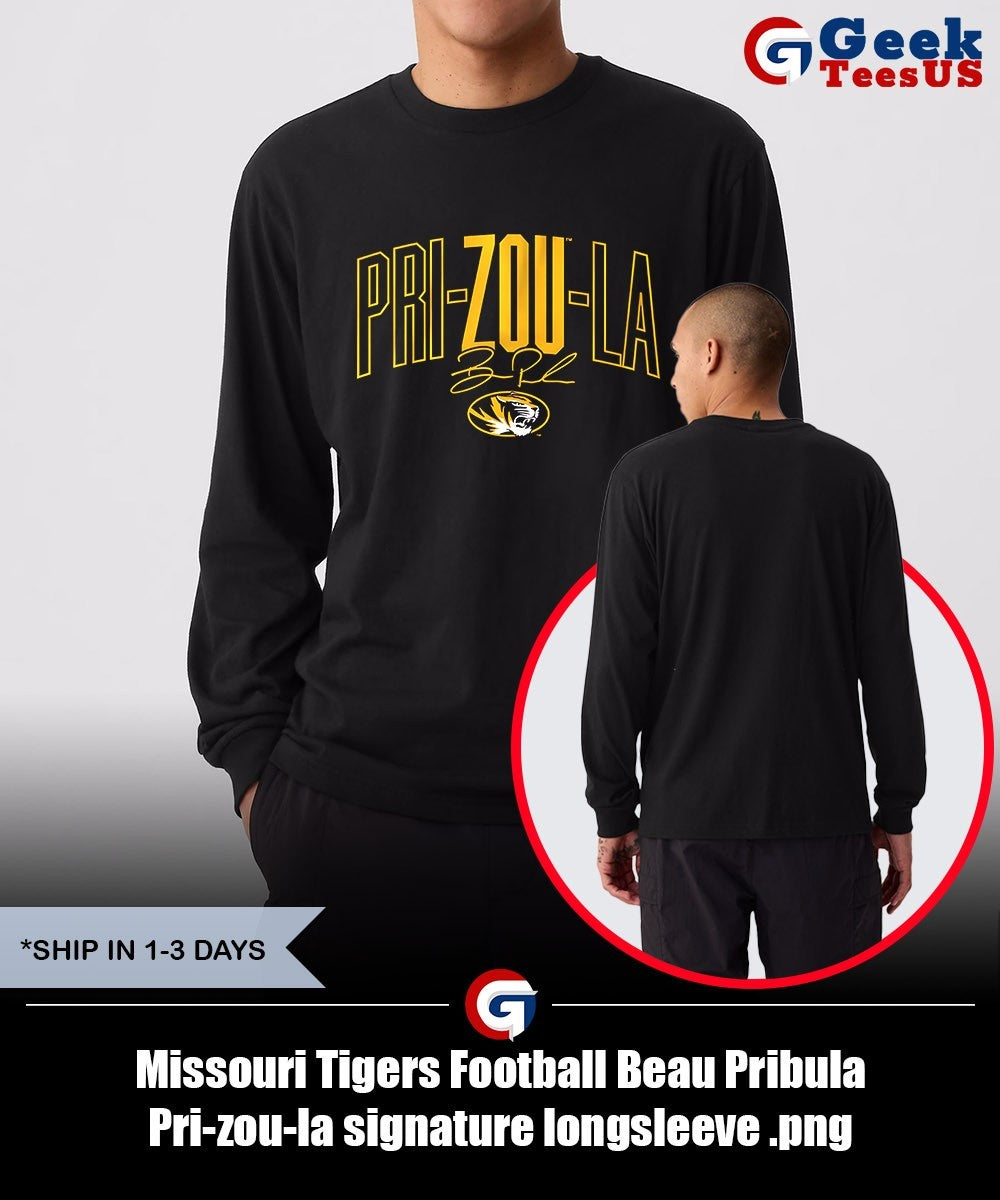 Missouri Tigers Football Beau Pribula Pri-zou-la signature shirt