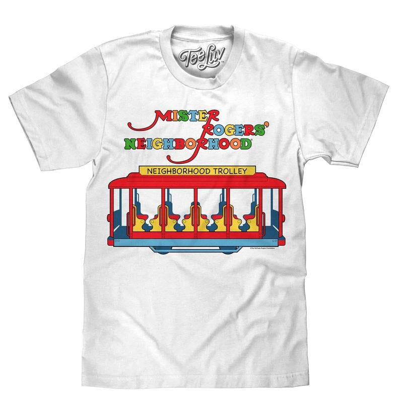 Mister Rogers' Neighborhood Trolley Logo T-Shirt - White Hoodie, Sweatshirt | HypeDripTees.com