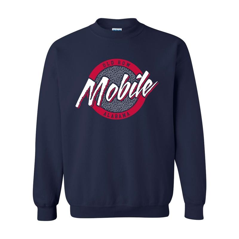 Mobile, Alabama Circle Crewneck Sweatshirt, Vintage Graphic Sweatshirt, Vintage Crewnecks Sweatshirt T-Shirts, Hoodie