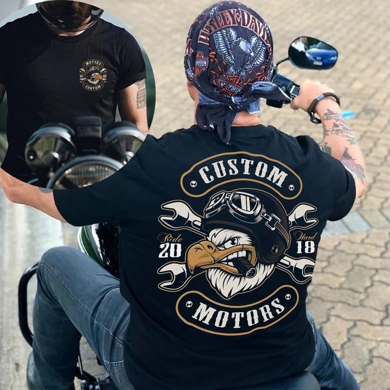 Modern Custom Motors Black 2 Side Print T-shirt -  Sweatshirt