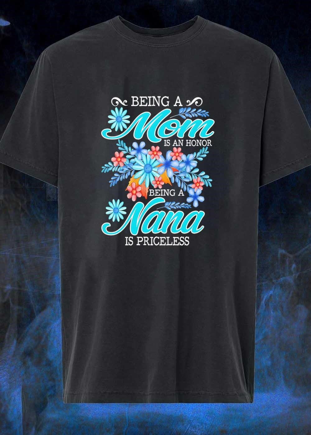 Mom Nana Floral Motherhood Appreciation T-Shirt