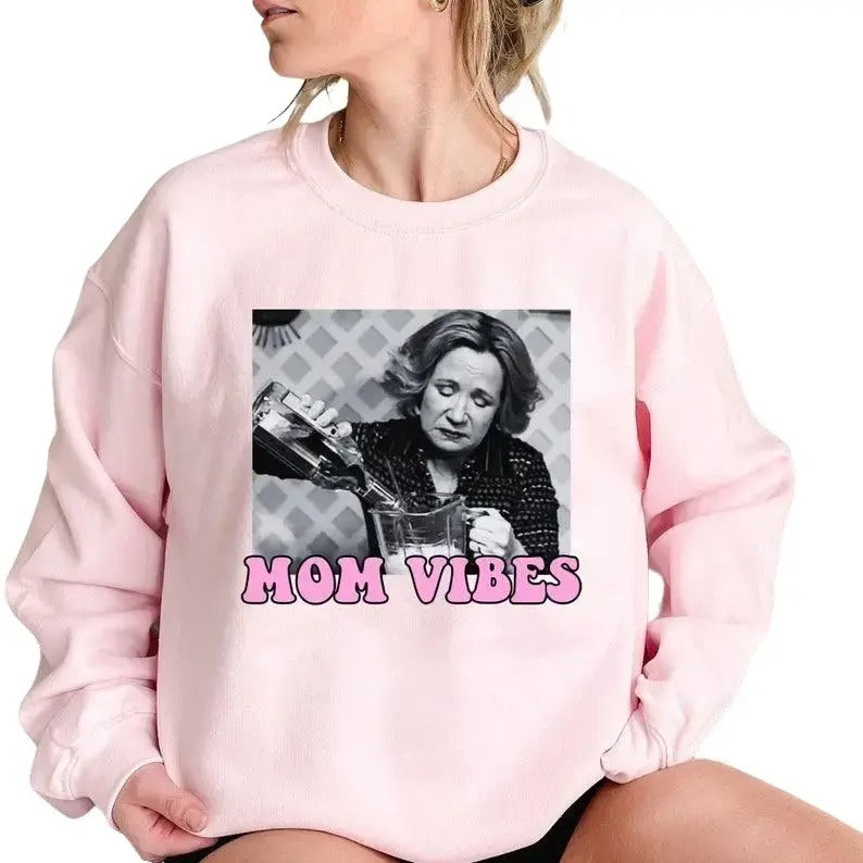Mom Vibes Shirt, Funny Mom Shirt, 90s Show Sweat Hoodie, Sweatshirt | HypeDripTees.com