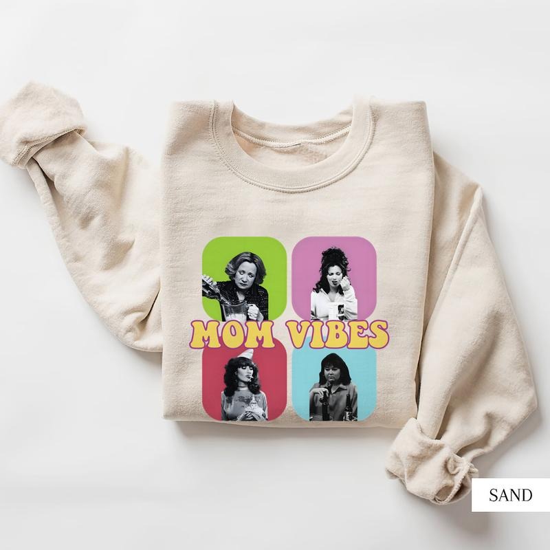 Mom Vibes Vintage Shirt, Retro Mom Shirt, Mother's Day Gift Hoodie, Sweatshirt | HypeDripTees.com
