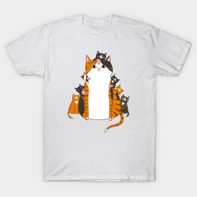 Mom and Kittens T-Shirt - Adorable Cat Lover Design Hoodie, Sweatshirt | HypeDripTees.com