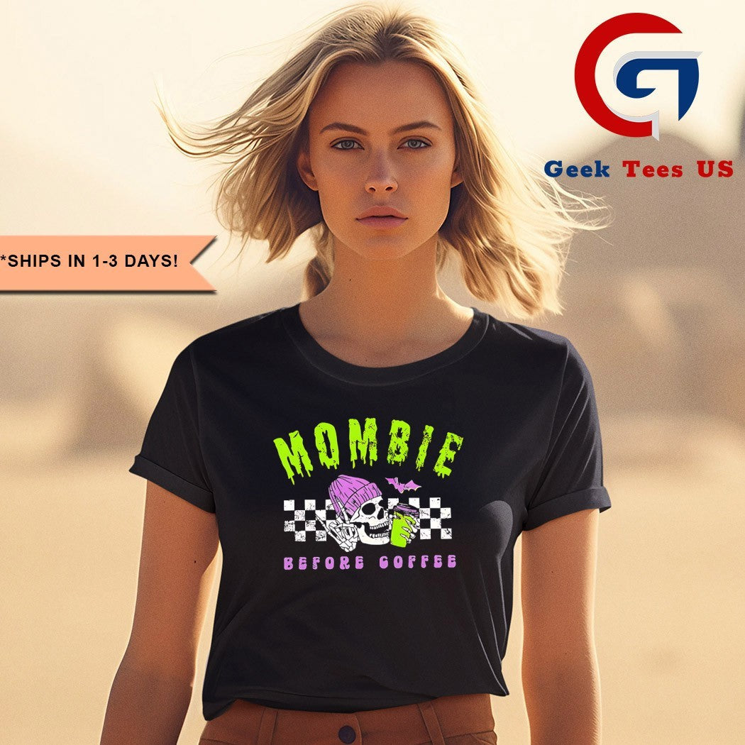 Mombie Before Coffee Spooky Mama Halloween 2025 shirt
