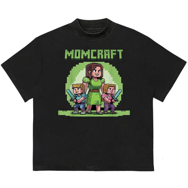 Momcraft T-Shirt Cotton Casual, Comfy, and Stylish Unique Graphic Tee You Can Customize Hoodie, Sweatshirt | HypeDripTees.com