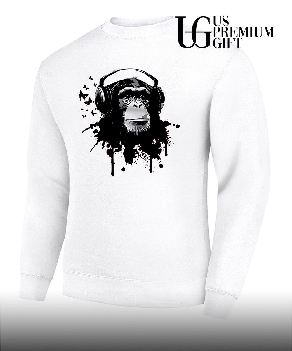 Monkey with headphones shirt