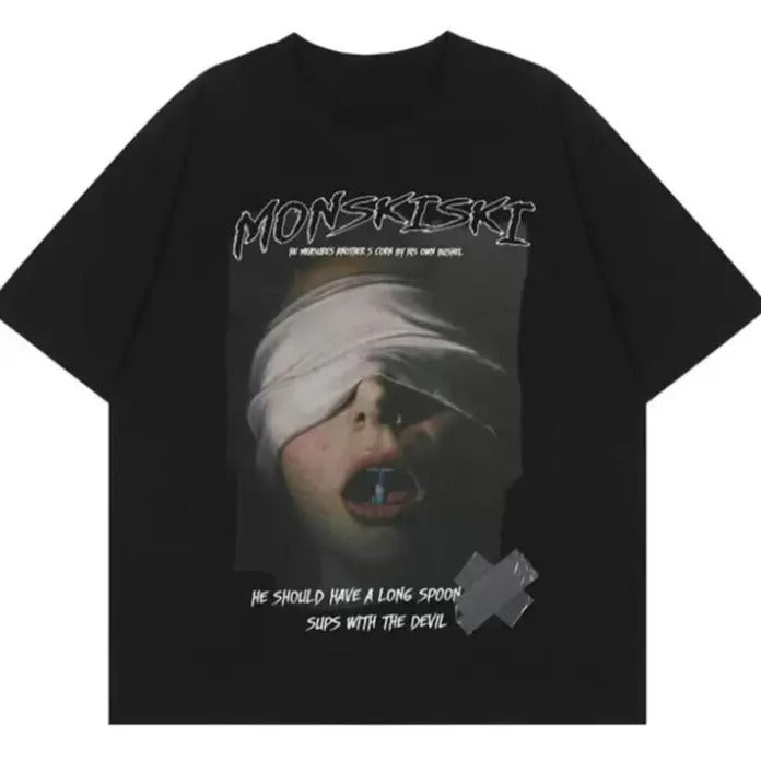 Monskiski Dark Style Opiumcore Aesthetic Unisex T-Shirt, Hoodie, Sweatshirt S-3XL, Mens & Womens Streetwear Tops &...