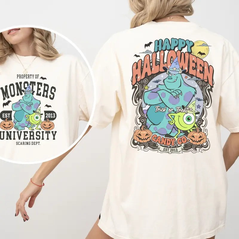 Monsters Happy Halloween Unisex Tshirt Hoodie, Sweatshirt | HypeDripTees.com