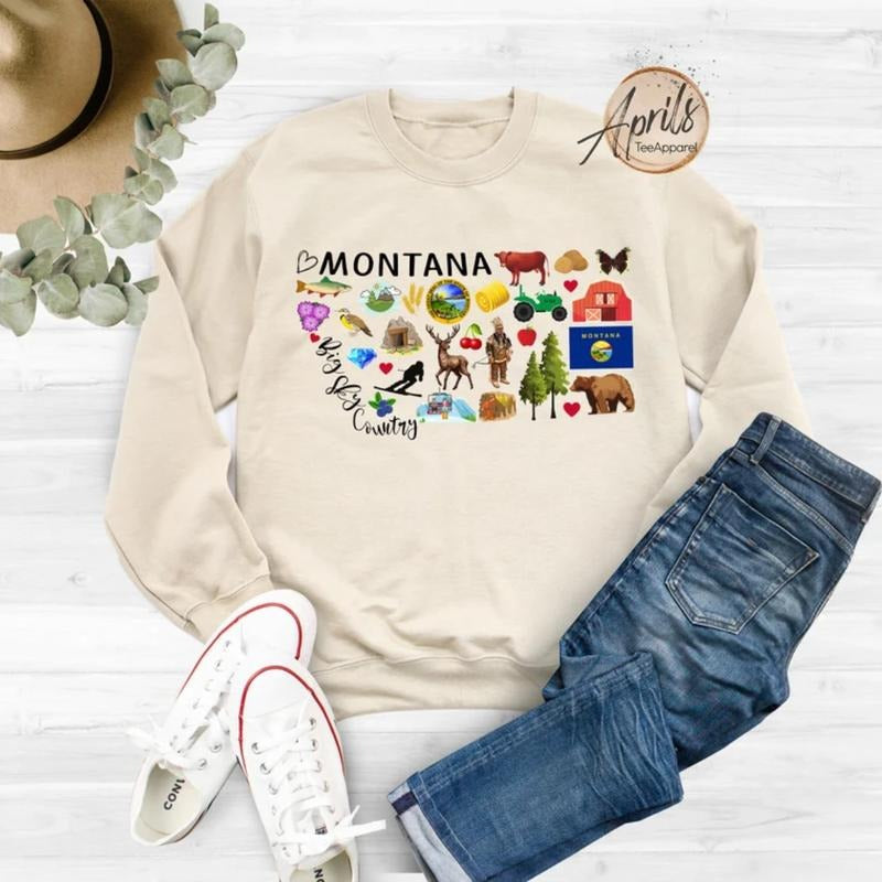 Montana Sweatshirt, Montana Hoodie, State Shirt Classic Fashion | HypeDripTees.com