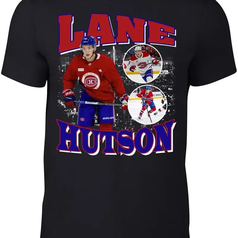 Montreal Lane Hutson Bootleg Style T-Shirt Hoodie, Sweatshirt | HypeDripTees.com