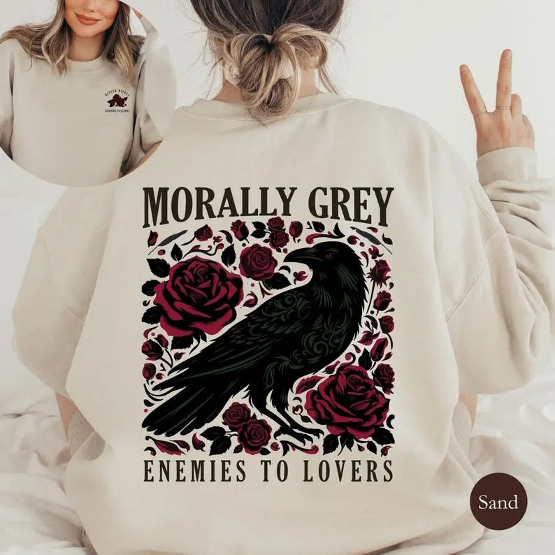 Morally Grey Enemies to Lovers Dark Romance Villain Booklover Shirt Smut Reader Booktok Violent Little Thing Bookish...
