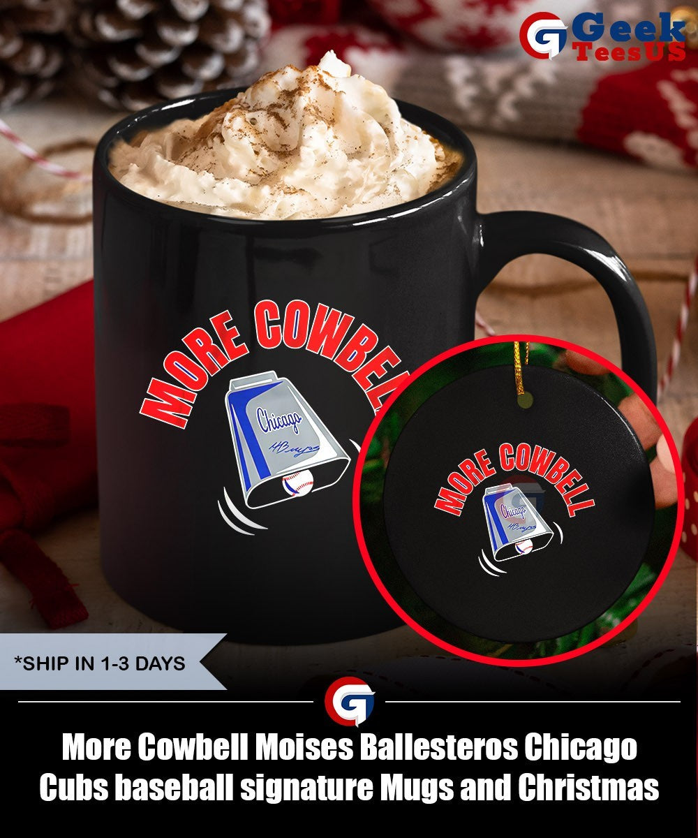 More Cowbell Moises Ballesteros Chicago Cubs baseball signature shirt