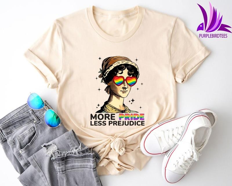 More Pride Less Prejudice LGBT T Shirt Hoodie Sweater Shirt Proud Ally Shirt Pride Month Shirt Supporting LGBT People...