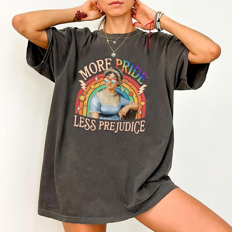 More Pride Less Prejudice Shirt, Rainbow Pride Tee, Trans Rights Top, LGBTQ Gift, Progress Pride Shirt, Social Justice...