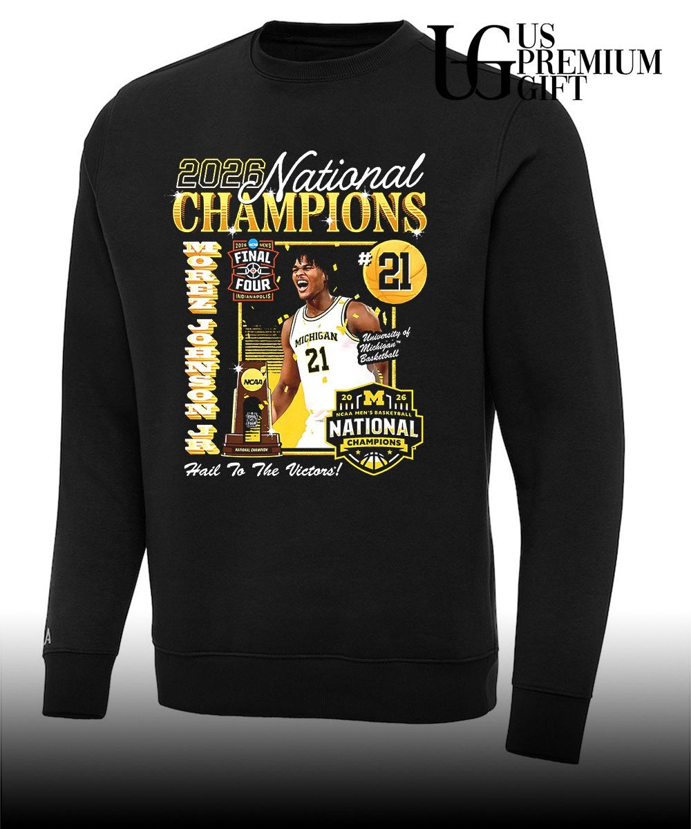 Morez Johnson Jr. Michigan Wolverines Men’s Basketball National Champion 2026 shirt