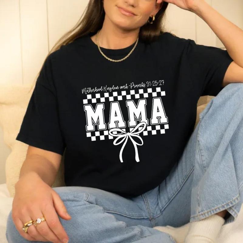 Motherhood Is Kingdom Work Christian Graphic Tee Pure Cotton Casual Street Style Crew Neck Short Sleeve T-Shirt Tops...