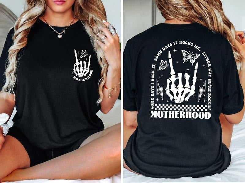 Motherhood Rock Skeleton Shirt, Motherhood Some Day I Rock It Shirt, Trendy Mom Shirt, Womens Shirt, Rocking Motherhood...