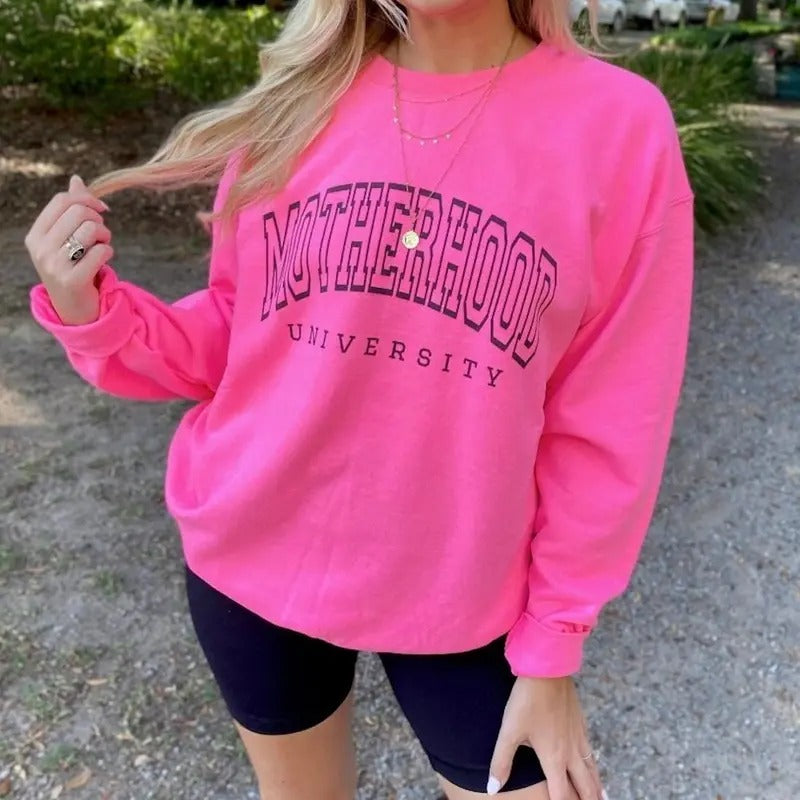 'Motherhood University' Crewneck Sweatshirtstyle{n002}2 T-Shirts, Hoodie, Sweatshirt | HypeDripTees.com