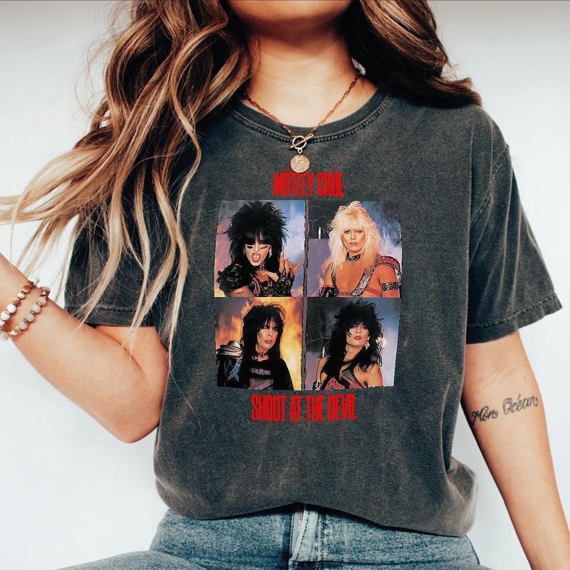 Motley Crue - Shout At The Devil Mock Tshirt. Hoodie, Sweatshirt | HypeDripTees.com