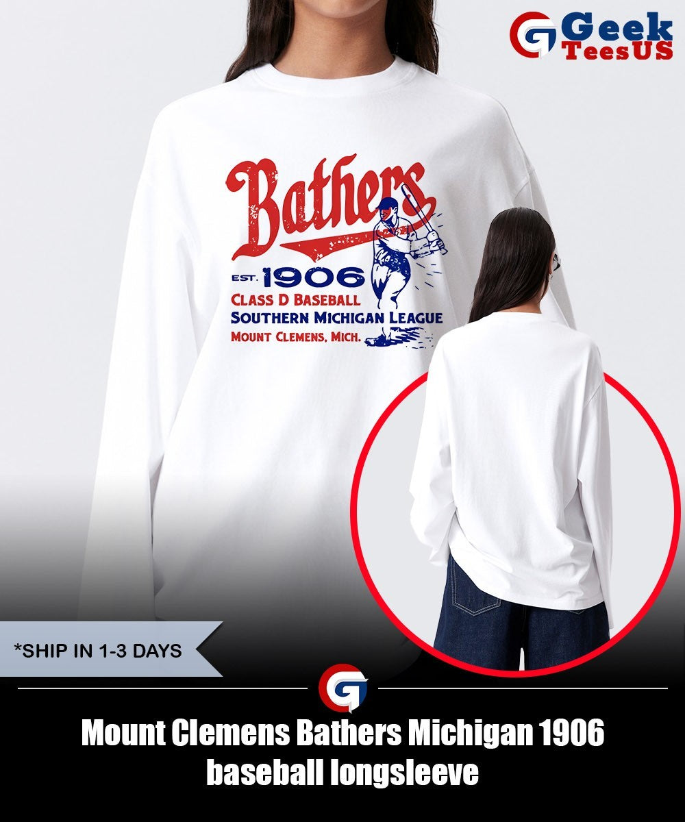 Mount Clemens Bathers Michigan 1906 baseball shirt