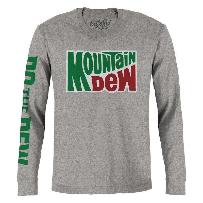 Mountain Dew Do The Dew Sleeve Print Long Sleeve T-Shirt - Gray men Hoodie, Sweatshirt | HypeDripTees.com