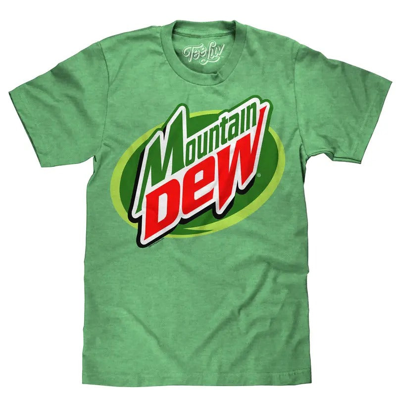 Mountain Dew Logo Big & Tall T-Shirt - Kelly Green Heather Hoodie, Sweatshirt | HypeDripTees.com