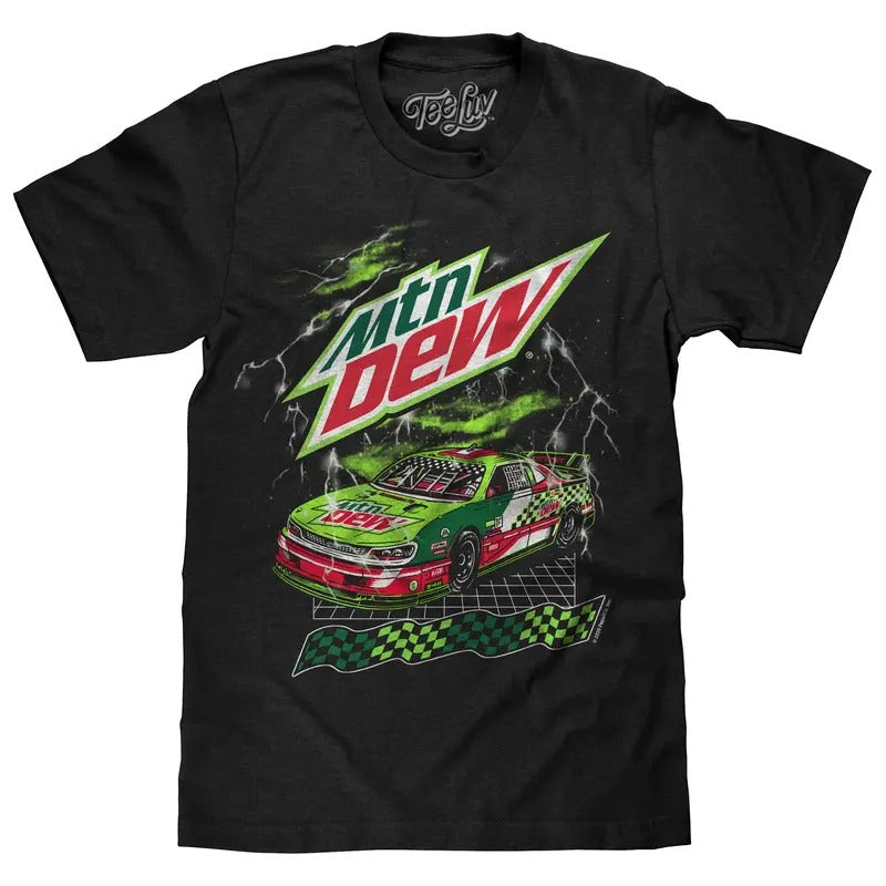 Mountain Dew Racecar T-Shirt - Black Hoodie, Sweatshirt | HypeDripTees.com