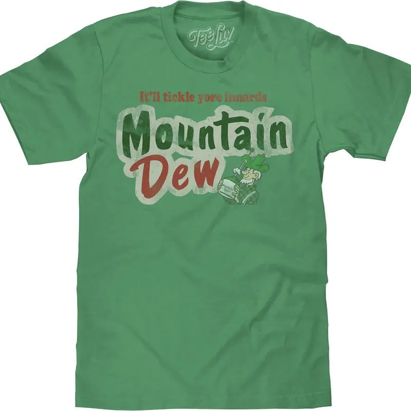 Mountain Dew Tickle Yore Innards Big and Tall T-Shirt - Green Hoodie, Sweatshirt | HypeDripTees.com