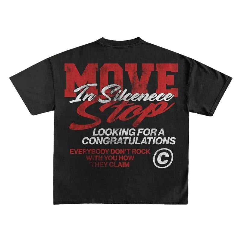 Move In Silence Print Short Sleeve T-Shirt Hoodie, Sweatshirt | HypeDripTees.com
