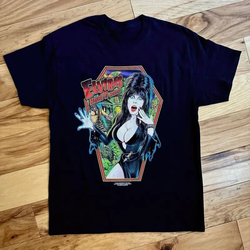 Movie Elvira Mistress of the Dark Sleeve T-Shirt Hoodie, Sweatshirt | HypeDripTees.com