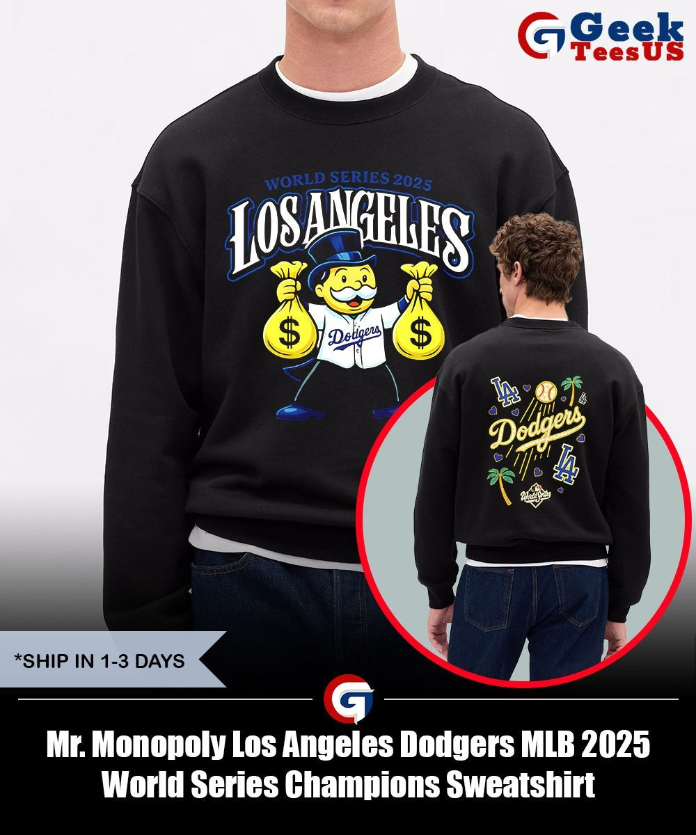 Mr. Monopoly Los Angeles Dodgers MLB 2025 World Series Champions shirt